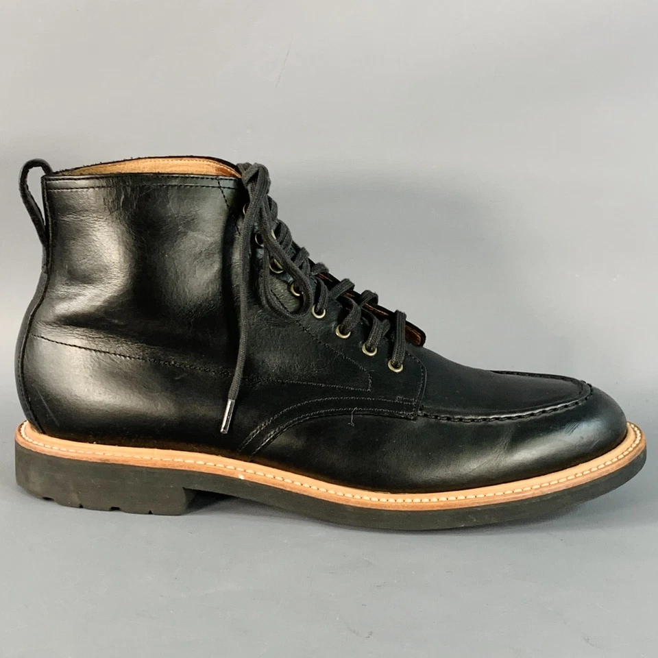 Botines con cordones de cuero tostado negro Kenton talla 11 J.CREW Foto 2 de 4