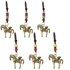 6Pcs Year of The Horse Hanging Pendants 2026 Chinese New Year Horse Charm Sta...