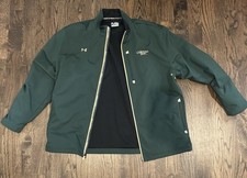 Under Armour ColdGear Men's 2XL Green/Black Full-Zip Fleece Track Jacket Pockets