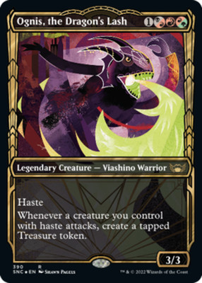 Light Play x 1 Ognis, the Dragon's Lash - Gilded Foil Streets of New Capenna Var