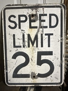 Speed Limit Sign 看板 アメリカ ビンテージ アメカジ　ガレージ Vintage Speed Limit Sign | eBay