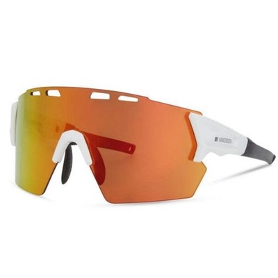 Madison Stealth glänzende weiße Sonnenbrille - 3er-Pack - feuerverspiegelt/bernsteinfarben/klar