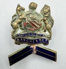 Genuine WW1 Manchester Regiment With Overseas Service Stripes Sweetheart Badge