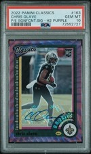 2022 Classics P/E Chris Olave Rookie Significant Signature H2 Purple #/25 PSA 10