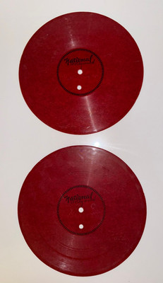 2 Rudy Vallee Radio Program Acetates Test Pressings? 8'' Hollywood National 1930s