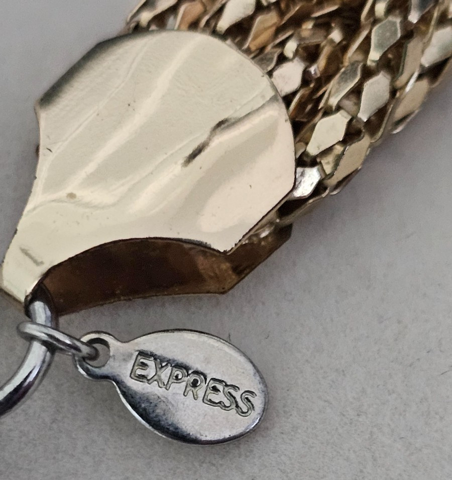 Express Gold Tone Braided Statement Necklace 20" … - image 6