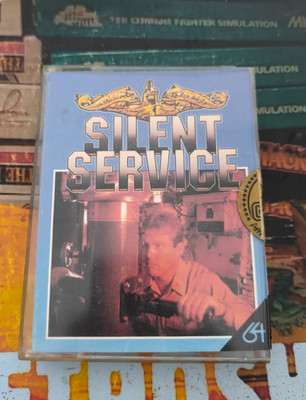 Silent Service (Microprose 1987) Commodore 64 (Tape, Box) works 8-bit C64