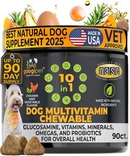 Googipet Premium Dog Multivitamin Chewable, Vitamins and 90 Count