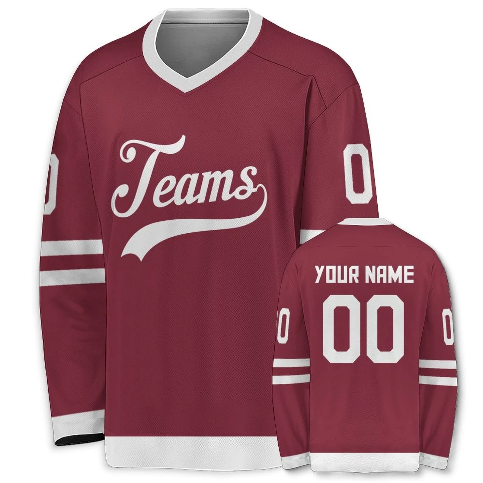 Custom Practice Hockey Jersey - Personalized Name Number For Games & Casual Wear