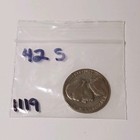 1942 P Silver Jefferson War Nickel WW2 Era Coin Avg Circ  — photo 5