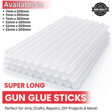 GLUE STICKS 11MM x 200MM & 300MM FOR HOT MELT GUN GENERAL PURPOSE CRAFT ADHESIVE