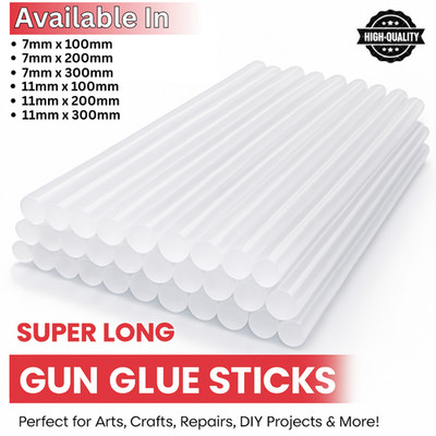 KLEBESTÄBE 11MM x 200MM & 300MM FÜR HEISSSCHMELZPISTOLE ALLZWECK BASTELN KLEBER