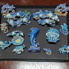 Blue Resin Dolphin Figurines Lot - Mini Sculptures, Assorted Designs — photo 1