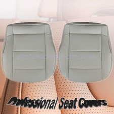 For 2005 2006 2007 Mercedes Benz C230 Front Bottom Perf Leather Seat Cover Gray