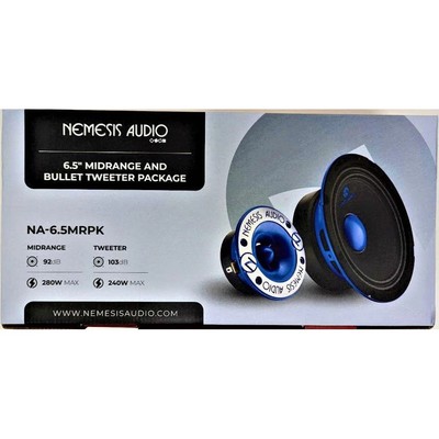 Nemesis Audio NA-6.5MRPK 6.5'' Midrange Speakers & Pro Tweeters Combo
