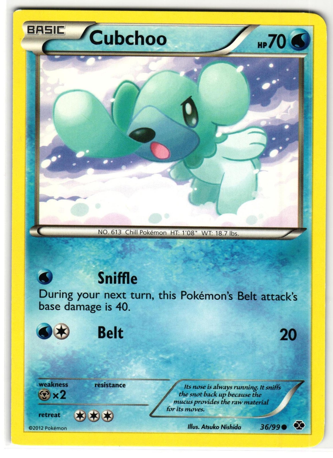 CUBCHOO 36/99 NEXT DESTINIES ENGLISH POKEMON TCG