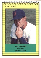 Ryo Kawano 1991 ProCards #2256 RC Salinas Spurs *AutographDen*