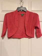 Girls Pink Knit Bolero Cardigan Size 6/7