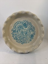 PIONEER WOMAN Pie/TART Ruffle top Dish Blue Flower Deep Dish