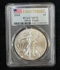 2018 Silver Eagle $1 Coin 1oz. .999 First Strike PCGS MS70 SEE PICS & DESCRIP