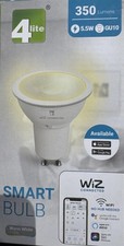 Image of 4lite WiZ Connected Smart Light Bulb GU10 Warm White 350 Lumens