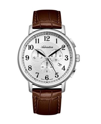 ADRIATICA Men Quartz Casual Watch Classic Dress Gold color Dial Waterproof Swiss