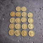 lot of 18 U.S. 90% Silver Quarters - mixed dates/mints - circulated  Lot #510