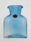 Blenko Handmade Glass 384 Mini Water Bottle in Ice Blue Signed