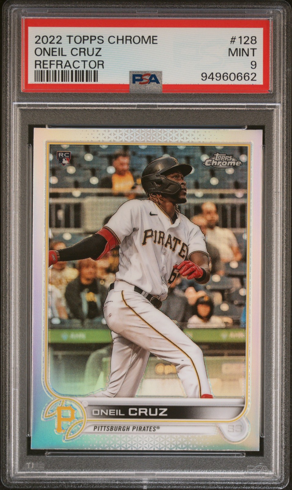 2022 TOPPS CHROME REFRACTOR #128 ONEIL CRUZ ROOKIE RC PSA 9