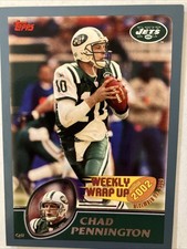 2003 Chad Pennington Topps Weekly Wrap Up Football Card #306
