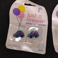 Vintage Lot of 2 Just A Dream 2-Count Barrettes For Baby