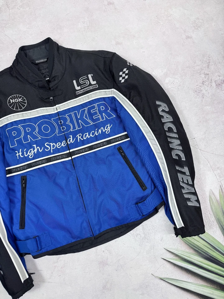 Probiker High Speed Racing Moto Jacket NGK Castrol LSL size Large - Image 4 of 4