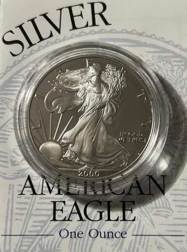 2000-P American Eagle S$1 Dollar Proof Ounce .999 Fine Silver - US Mint COA OGP