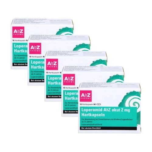 ABZ PHARMA GMBH Loperamid Abz Akut 2 mg Hartkapseln 5 St