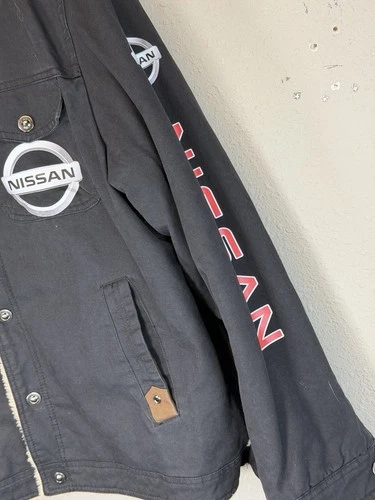 Nissan 370Z Men's Sherpa Lined Canvas Jacket Black Size Medium image 10