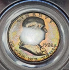 1958 D Franklin Half Dollar PCGS MS 65 FBL See Video Toning Old Holder Coin 50C