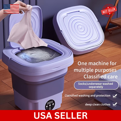 #ad Portable Washing Machine Mini Washer Foldable Washer and Spin Dryer Small Travel $32.99