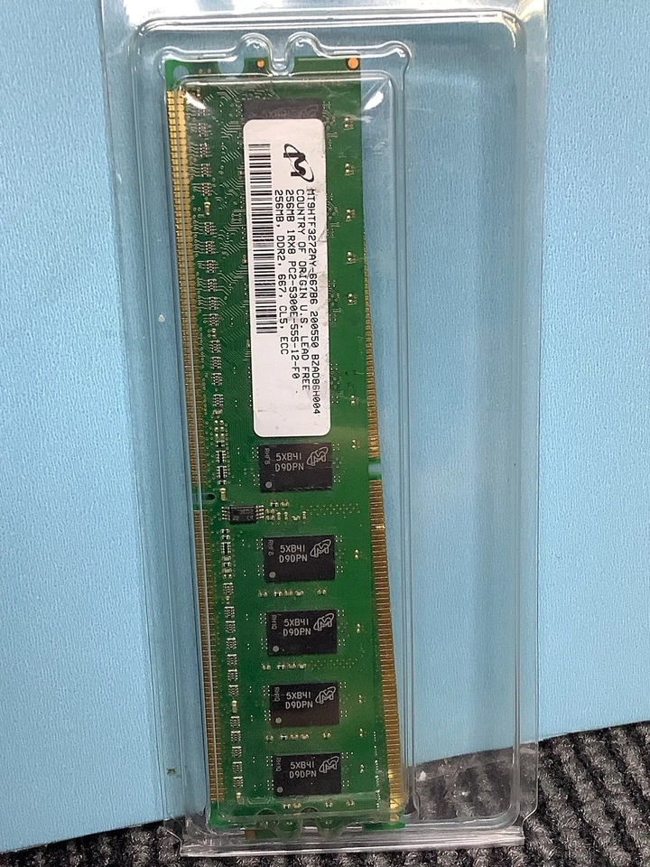 (x2) MT9HTF3272AY-667B6 Micron 256MB DDR2 ECC PC2-5300 667Mhz Memory - Image 2 of 4