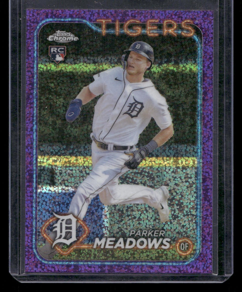 2024 Topps Chrome #271 Parker Meadows Purple Speckle Refractors #/299