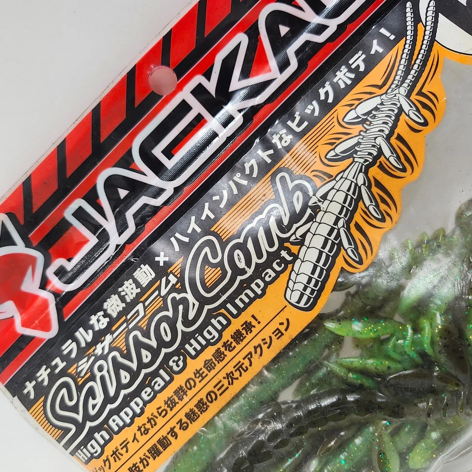 Jackall Scissor Comb Soft Bait Fishing Green Pumpkin Chartreuse 6in JSCIC6-GPCH - Image 2 of 4