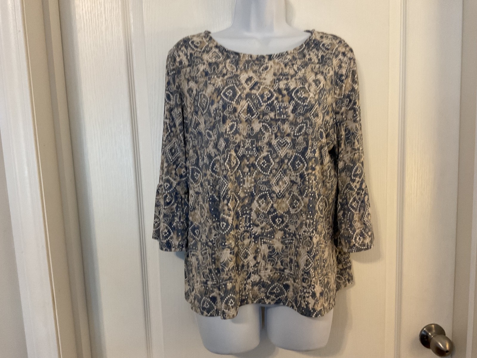 Ruby Rd Women’s Multicolor Abstract Print Top Siz… - image 2