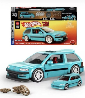 #ad #ad Mattel Brick Shop Hot Wheels Custom #x27;90 Honda Civic EF Building Toy Kit 248pc $39.46