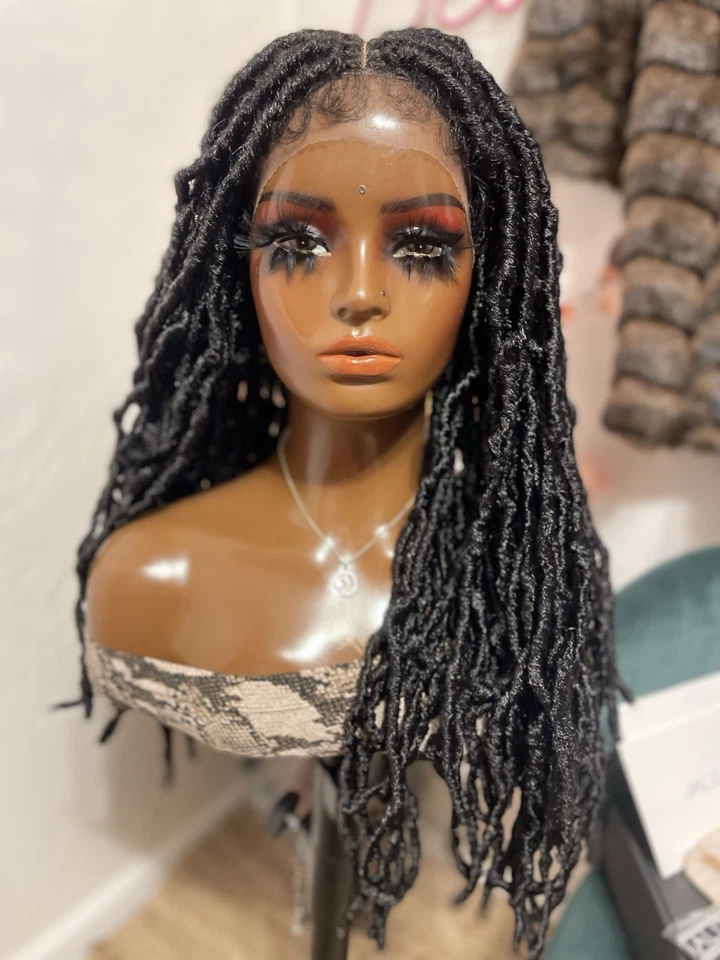 "Peluca delantera de encaje trenzado 24""" Foto 4 de 4