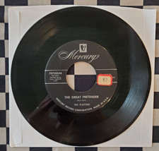 The Great Pretender/I'm Just A Dancing Partner 7" by The Platters vinyl 1955 VG