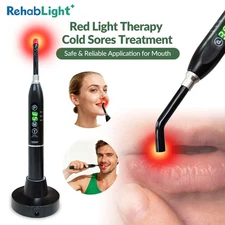 Oral Cold Sore Red Light Infrared Laser Therapy for Pain Relief Nerve Mouth