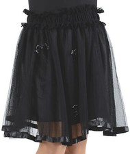 TÜLL Burlesque Satin EMO Gothic BOW Schleifen TÜTÜ Rockabilly - Schwarz