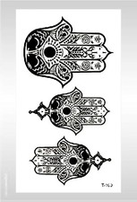 fake wholesale hamsa protection hands temporary tattoo
