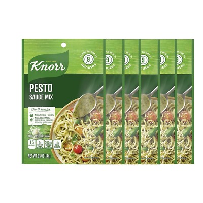 Knorr Sauce Mix Pasta Sauce For Simple Meals and Sides Pesto 0.5 oz, Pack of 6