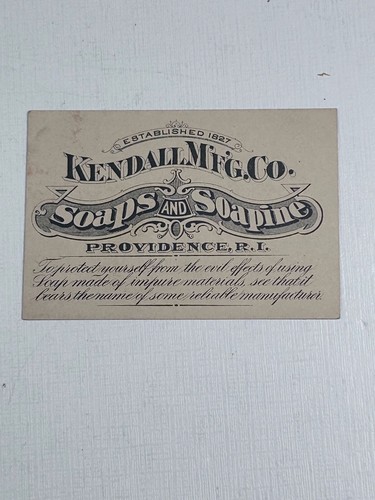 Victorian Trade Card Kendall Mfg Co French Laundry Providence RI - Bild 2 von 3