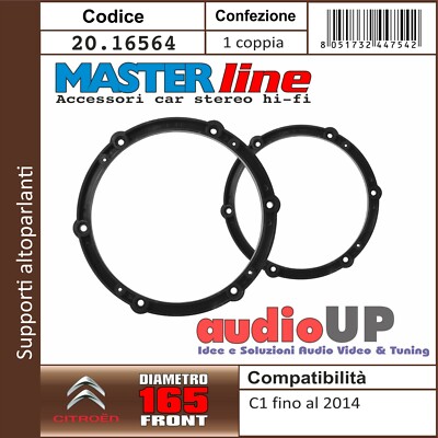 Supporti Altoparlanti Anteriori - Diametro 165mm - Per Auto - Coppia